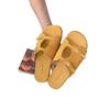 Flat-bottomed slippers one-word slippers double-buckle women's shoes 2025 summer new outer wear beach French versatile cool slippers