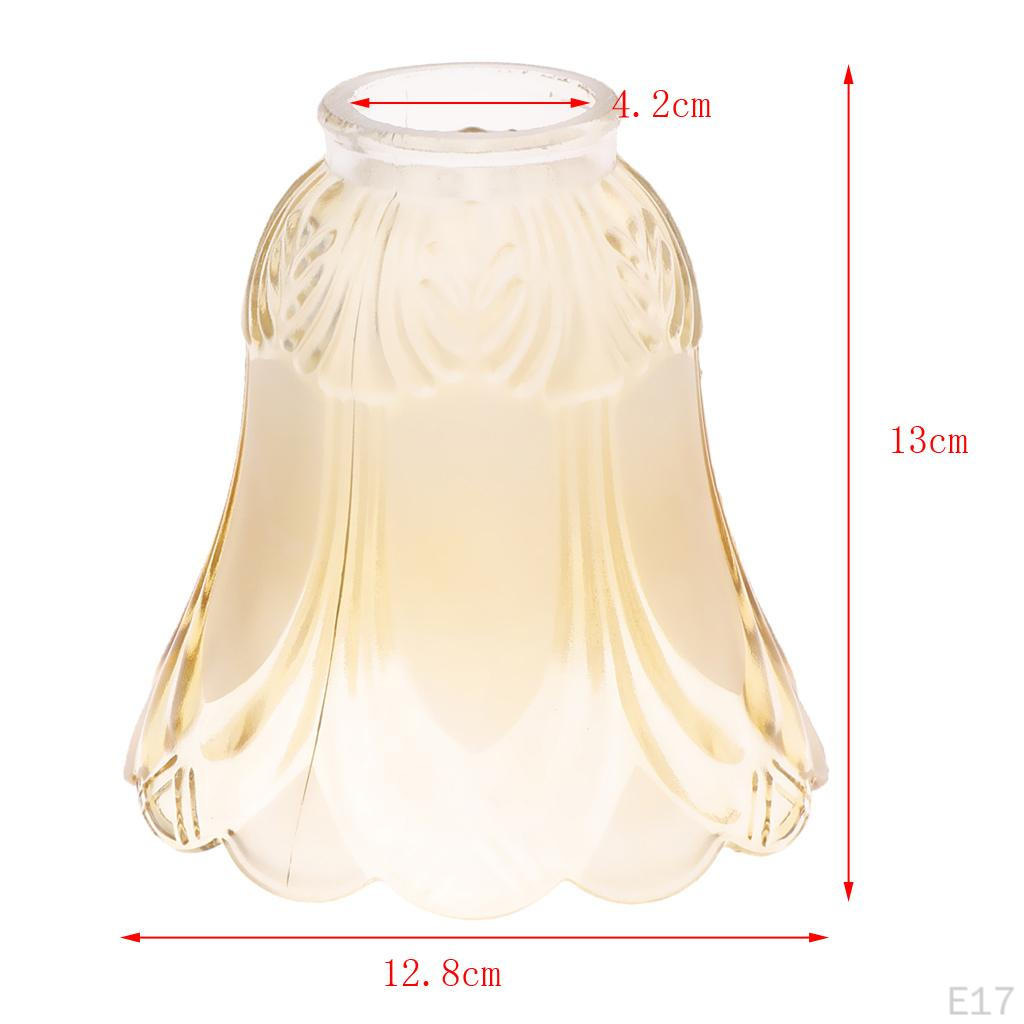 Bell Shape Vintage Frosted & Clear Glass Lamp Shade