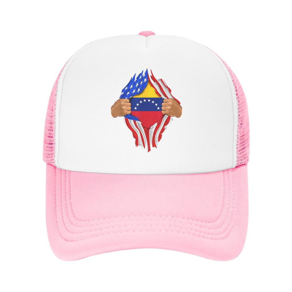 Venezolanisches Blut in mir Venezuela Flagge Netz Baseballkappe Unisex Outdoor Truckerhut Snapback Kappen Papa Hut Sommer Trucker Kappe