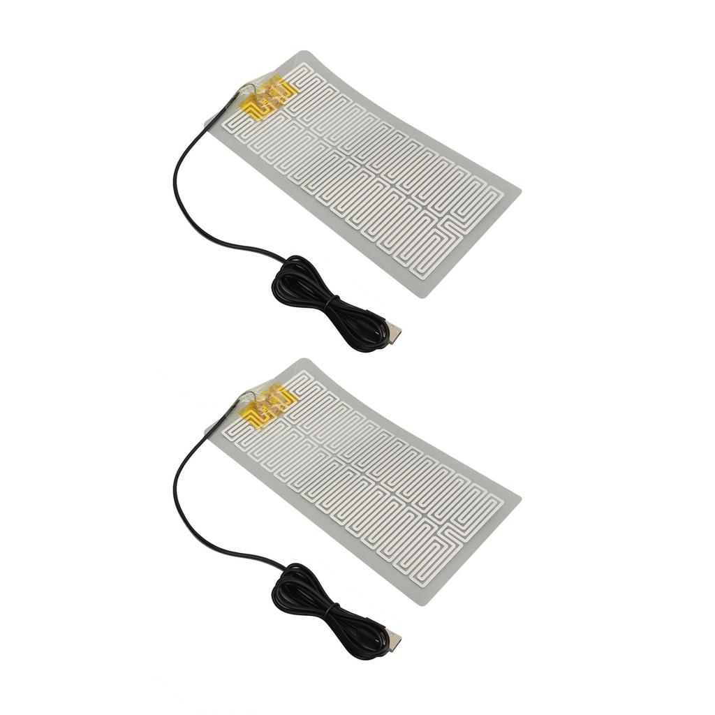 2 ks Vyhřívaný pás na pas USB 5V Elektrická kovová vyhřívací podložka s 150cm napájecím kabelem pro pas