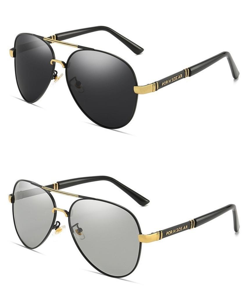 New Polarized Sunglasses Men's Metal Sunglasses Toad Mirrors Driving Mirrors Retro Large Frame Glasses