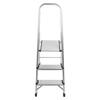 3 Step Ladder Foldable Aluminium Alloy Non Slip 330lbs Capacity Multifunctional Portable Step Stool