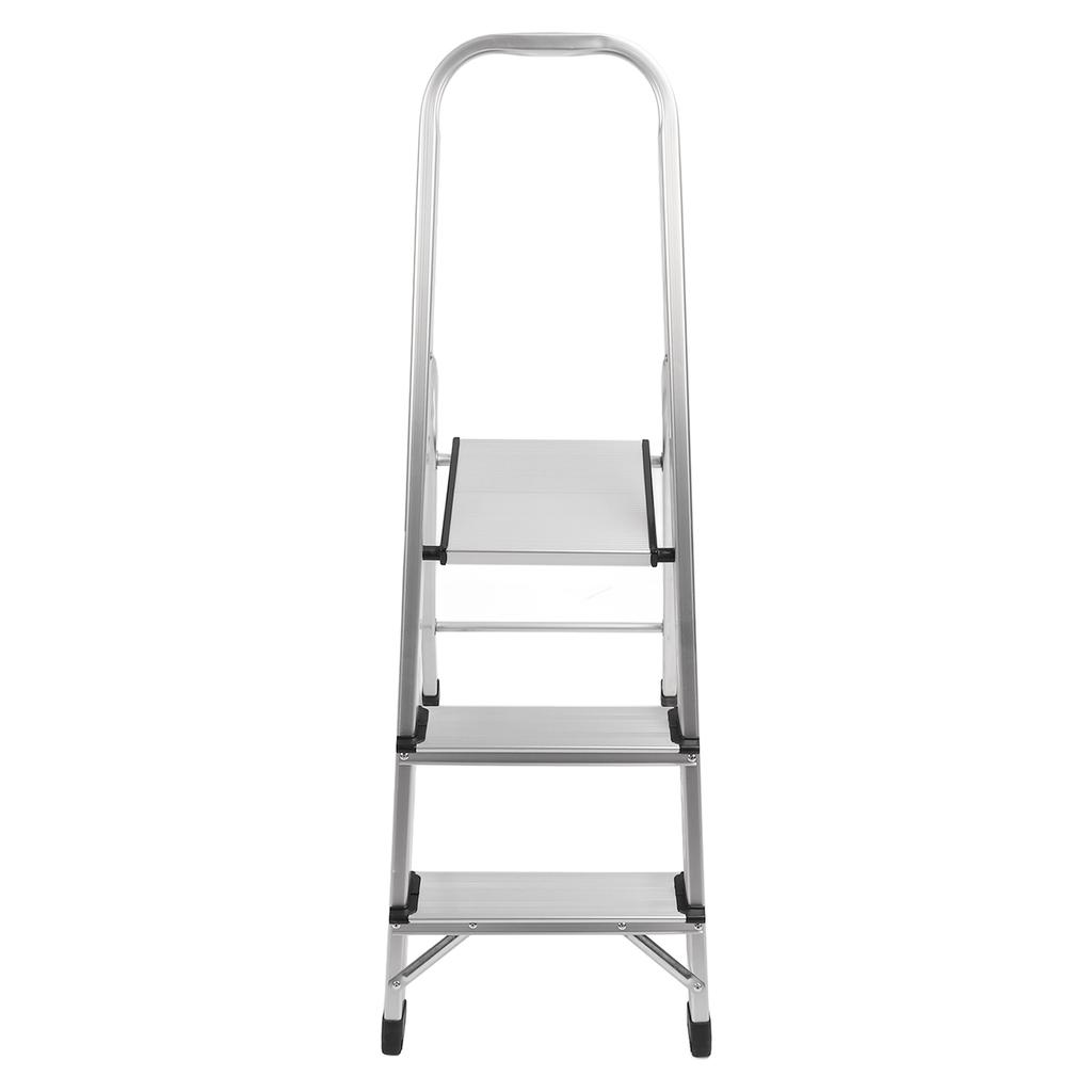 3 Step Ladder Foldable Aluminium Alloy Non Slip 330lbs Capacity Multifunctional Portable Step Stool