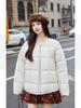 Round Neck Square Quilting Down Jacket Women's Loose Plus Size Outwear