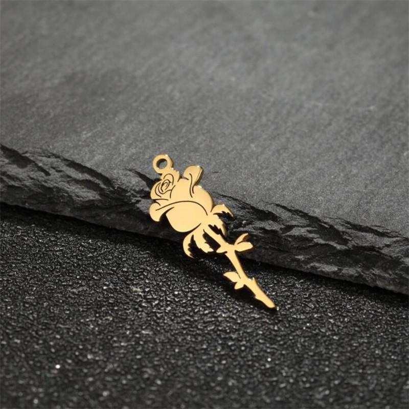 5Pcs/Lot Mini Stainless Steel Charms Fashion Metal Leaf Flower Butterfly Sun Pendants for Makings DIY Jewelry Handmade Craft