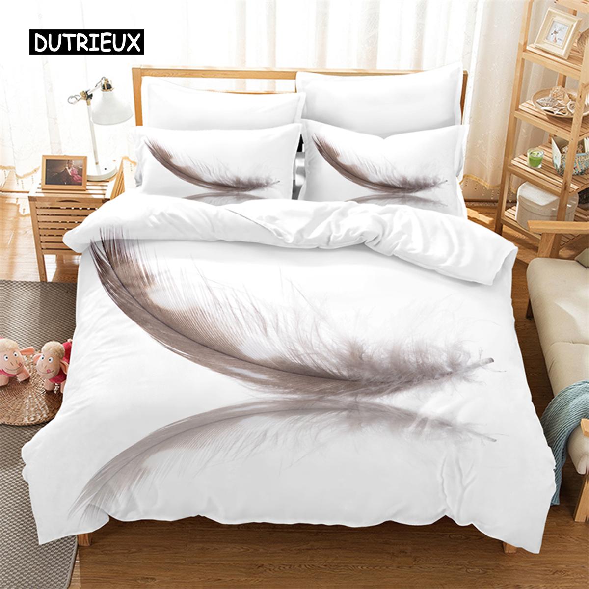Verenset Dekbedovertrekset 3d Beddengoed Digitaal Print Bedlinnen Queensize Beddengoedset Modeontwerp EU single(135x200cm)
