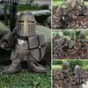 15cm Tall Eight Styles Knight Gnomes Guard Resin Sculpture Ornament Garden Outdoor Gothic-UK Garden Statue Home Decoration