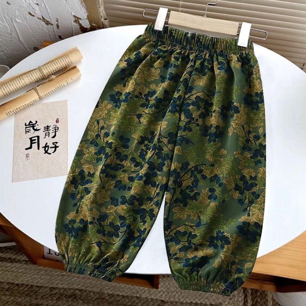 Sommer Eis Seide Mückendichte Hose für Kinder Locker und dünn geschnitten für Jungen Lässig und vielseitig für Babys