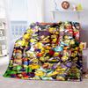 Kawaii Donut Pattern Blanket, The Simpsons Travel Flannel Blanket, Warm Blanket for Sofa Beds, Holiday Gift.