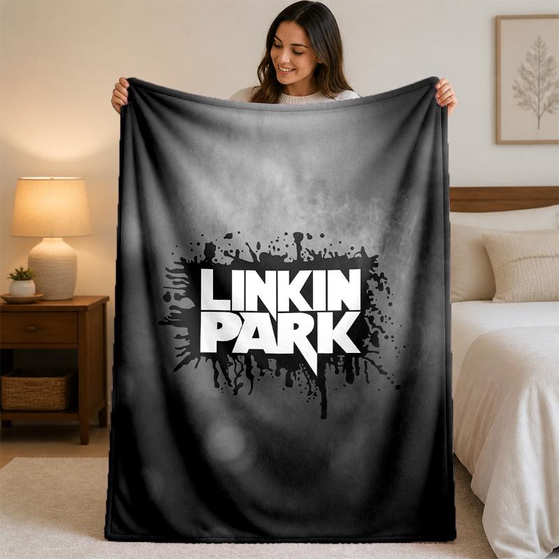 Linkin Park Druck Flanelldecke Gemütliche Leichte Plüschdecke für Bett Sofa Haushalt