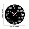 Mathematical Formulas Wooden Round Silent Hanging Wall Clock, Suitable For Living Room,Office,Study Room,Bedroom,Home Decoration