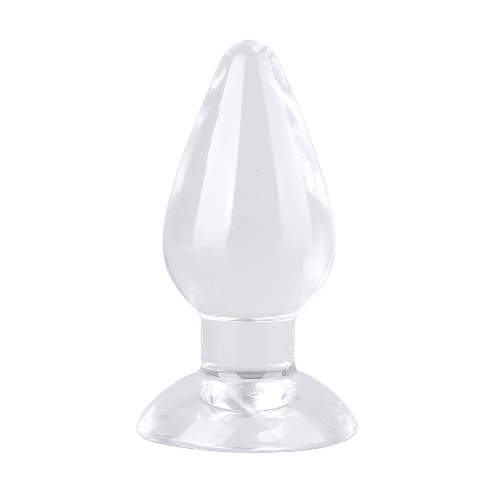 Jumbo Transparent Anal Plug Set: Large, Medium, Small High-Clear Beads