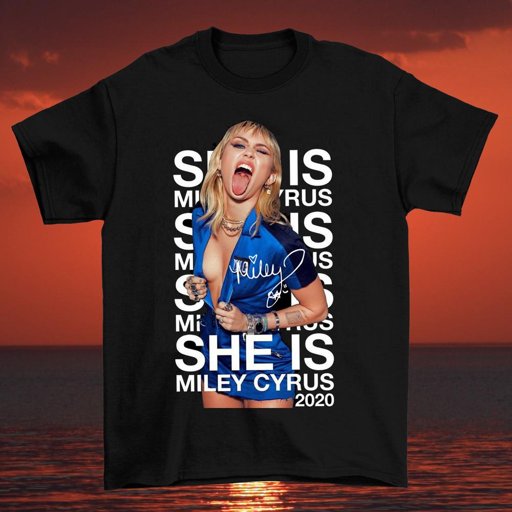 Miley Cyrus Short Sleeve Cotton T Shirt Unisex All Size Unisex T-Shirt S