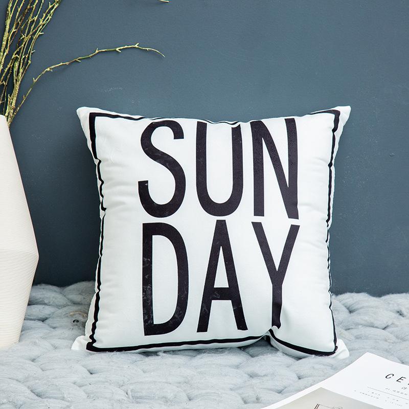 Скандинавская черно-белая подушка для дивана 40*40cm
