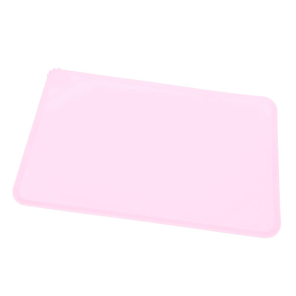 Silicone Pet Feeding Mat Spill Proof Anti Slip Washable Cute Look Cat Dog Food Water Bowl Mat for Indoor