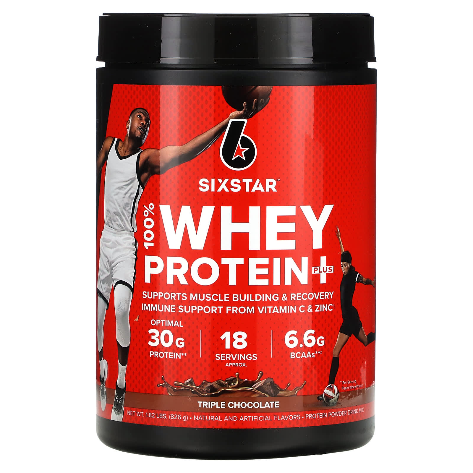 

SIXSTAR, 100% Whey Protein Plus, Triple Chocolate, 1.82 lb (826 g)