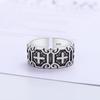 925 Sterling Silver Finger Rings for Women Vintage Cross Couple Minimalist Ring Party Jewelry Gift Prevent Allergy