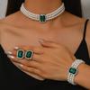 Elegant Cross-Border Multi-Layer Pearl & Gem Necklace Set
