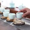 Bamboo Products Irregular Tea Coasters Creative Heat Insulation Non-slip Anti-scald Mats Home and Decoration Kitchen Utensils