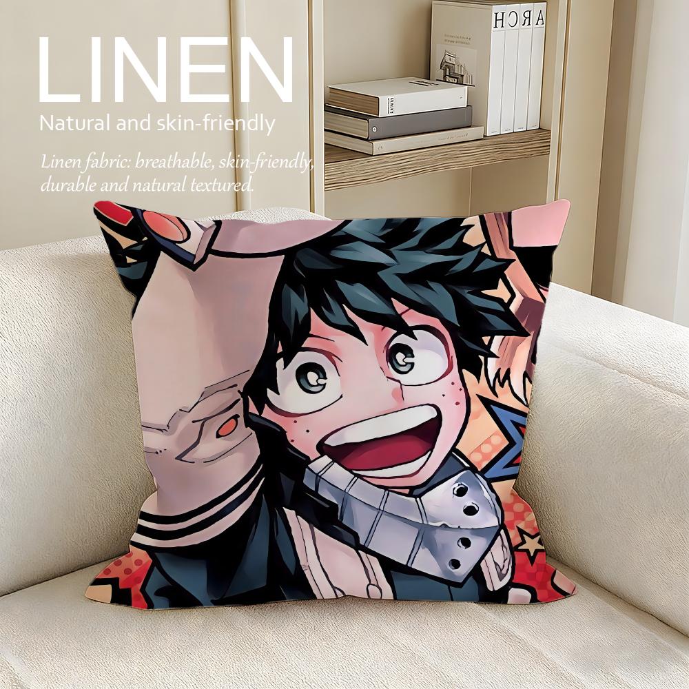 Action My Hero Academia Cushion Cover Pillowcase Set Pcs X X Breathable Washable Sofa Cushion Cover