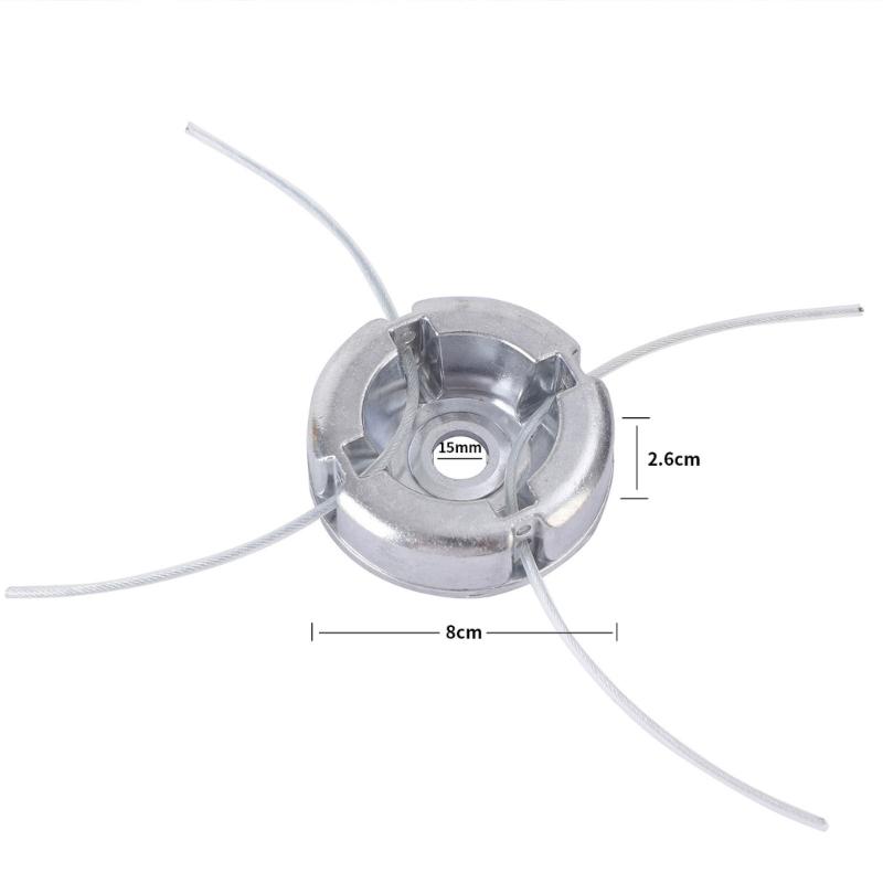 Aluminum Grass Trimmer Head with 4 Lines Brush Cutter Head Thread Cutting Line Head for Lawn Mower Accessories