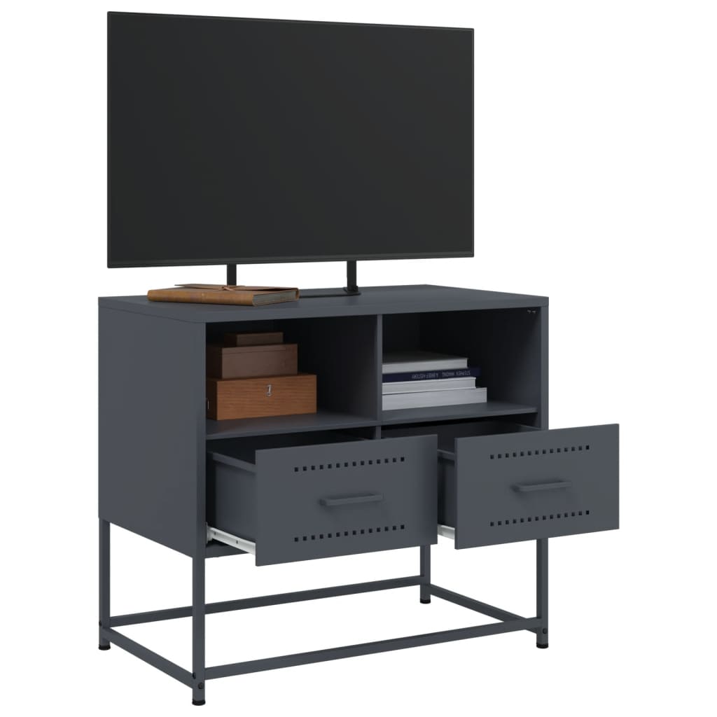 Vidaxl Szafka Pod Telewizor, Antracytowa, 68X39X60,5 Cm, Stalowa