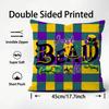 Famous Mardi Gras Ball Cushion Cover Plush Fabric Soft Double-Sided Printed Sofa Warm Winter Home Child Gift Pillow Case