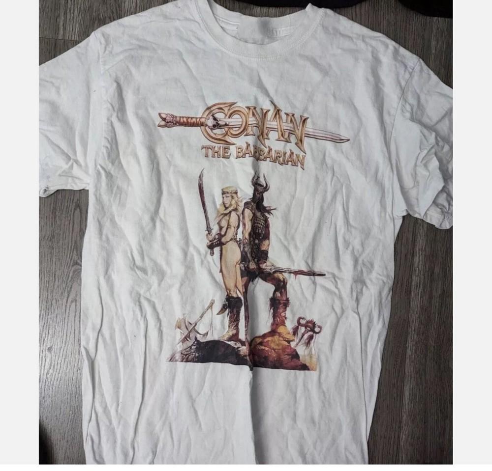 Vintage 90s Conan The Barbarian Shirt White Classic Unisex S-2345XL Unisex T-Shirt M