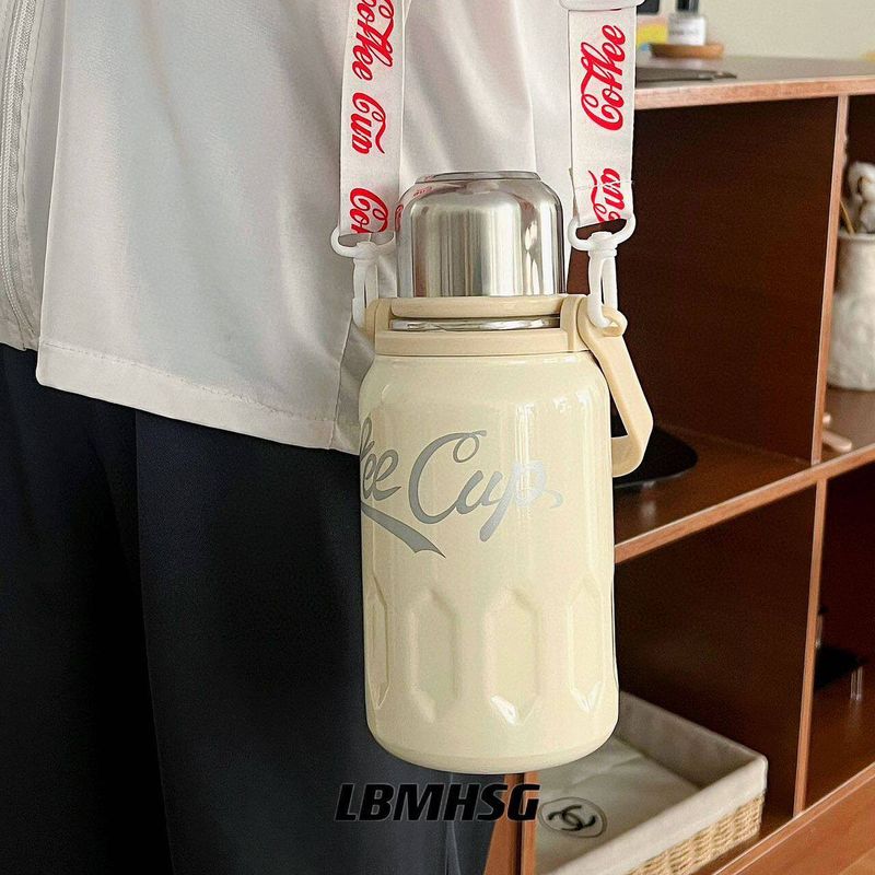 Large Capacity Vacuum Cup 316 Stainless Steel Outdoor Household Satchel Water Kettle Student Neutral Convenient Sports Drinking Cup