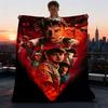 1 unidad Manta de Franela Personalizada para Exteriores de Stranger Things, Suave, Ligera, Manta de Franela Personalizada, Impresión Digital,