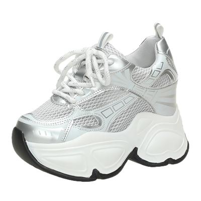 Mode 10CM Été Baskets en Mesh Respirant Chaussures de Sport à Semelle Épaisse Nouveauté 2024 Compensées pour Femmes Chaussures Décontractées Chunky Baskets à Plateforme Haute