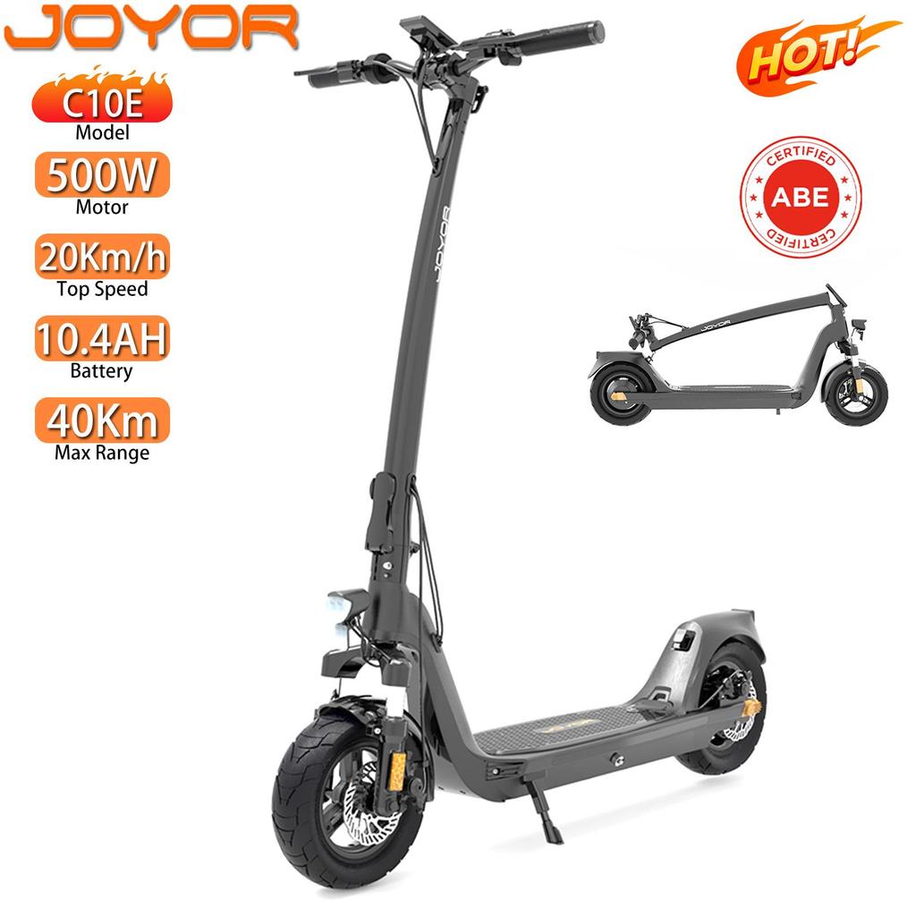 Electric Scooter Foldable Joyor C10E 500W Motor ABE Certification Top Speed 20Km/h 48V 10.4AH Range 40Km Load 120KG
