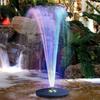 Fuente Solar con Luces Bomba de Fuente Solar de 3W 7 Patrones de Aspersión Altura 27.55 Pulgadas con Batería de Respaldo de 1600mAh para Bañera de Pájaros Lag