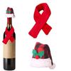 Wine Bottle Scarf Hat Set Cute Sleeve Protector Christmas Bottle Covers For Gathering Dinner Restaurant Bar Travel Dinning Table