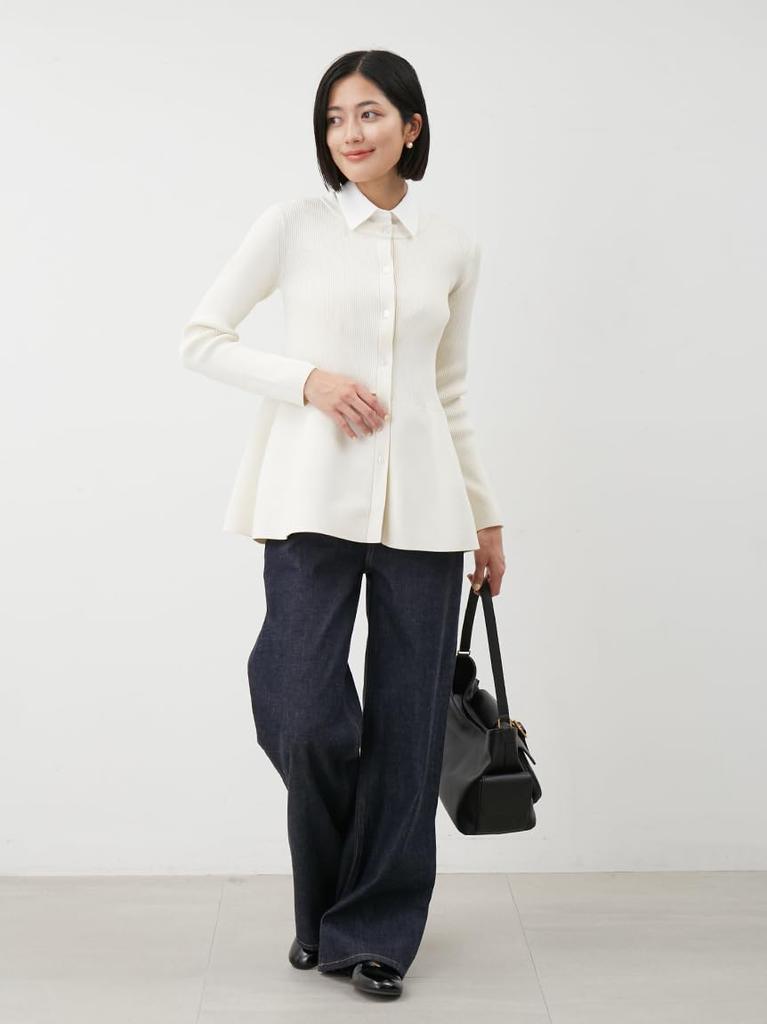 Mira Owen Wide Denim Pants 09WFP254002 IND 0 High-Waist