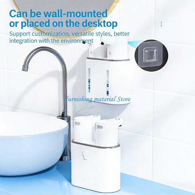 Y5GD Clean Motion Detecting Soap Dispenser Two 400ml Bottles Slip Resistant Base Perfect For Kitchen And Bathroom