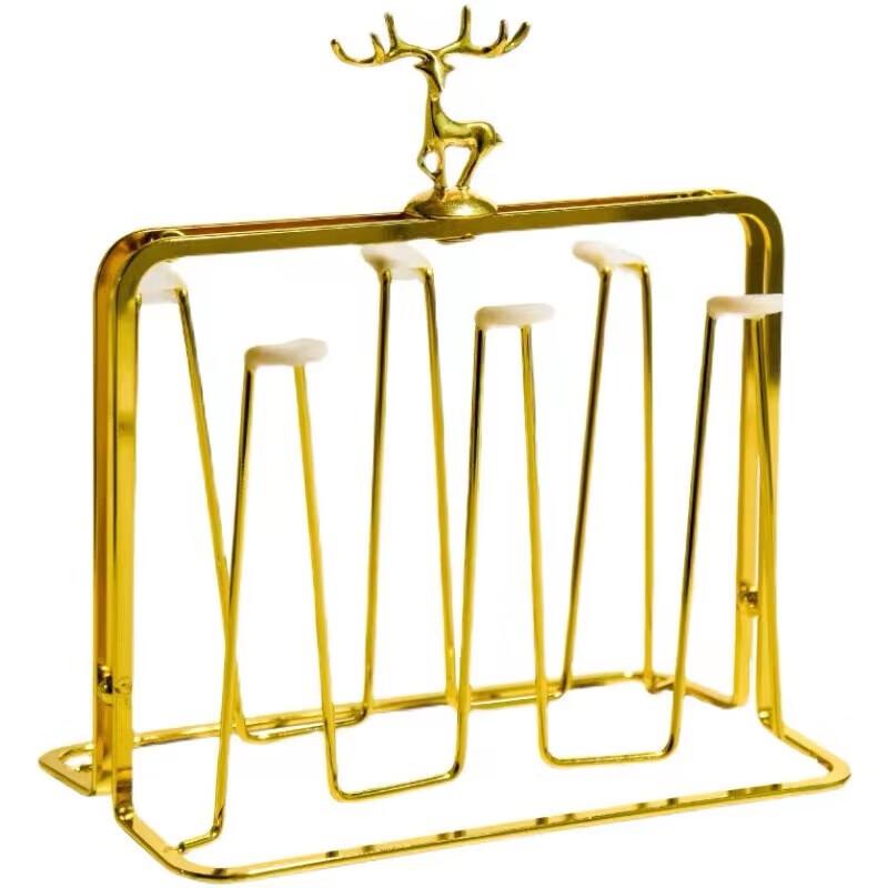 Elk Head Iron 6-Cup Inverted Drainer Rack