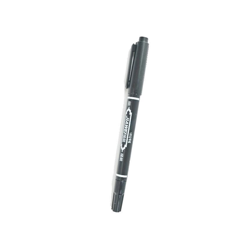 Chen Tang Double-Ended Black Marker Pens, 12-Pack