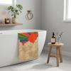 Retro Regenbogen Strandtuch 70er Groovy Sonne und Wolken Sommer Badetücher Badezimmerartikel Baby Sauna Spa Für Zuhause Reise Playa Fitnessstudio