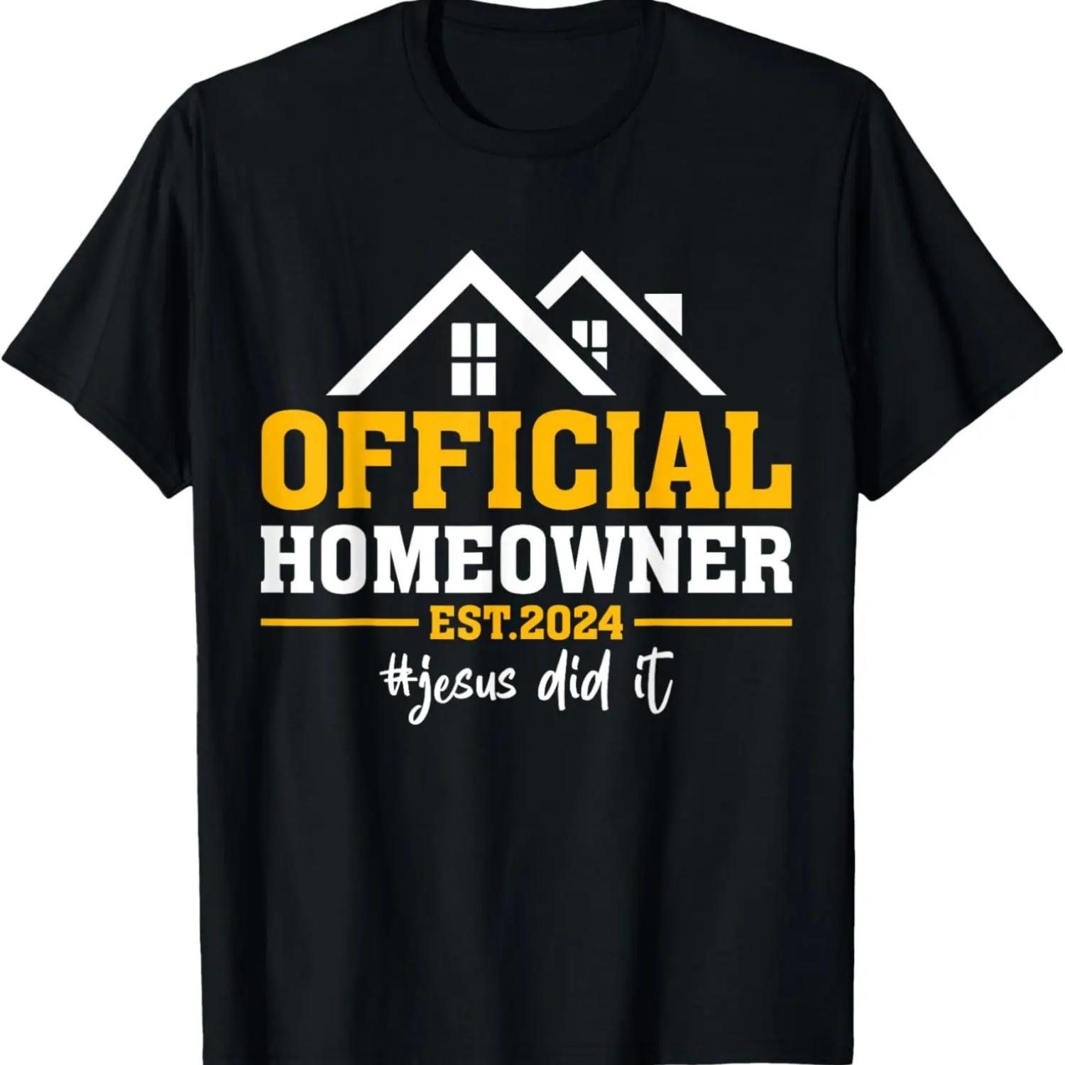 

Official Homeowner Est 2024 First Time New Home Owner Gift T-Shirt S чёрный