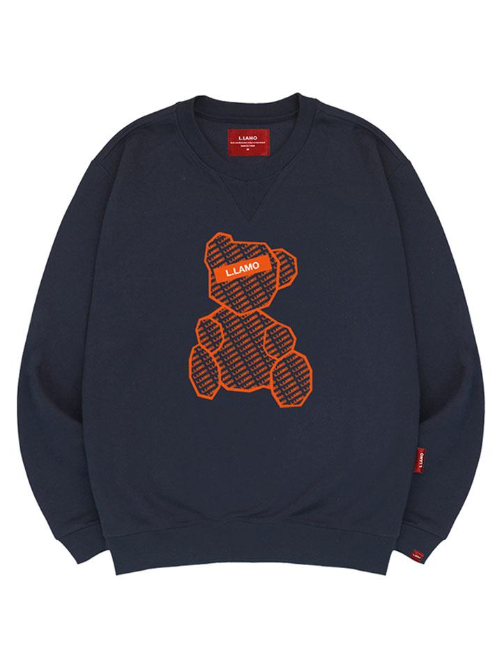 Ellamo Logo Bear Sweatshirt Unisex Big Size S~4Xl (Type A)