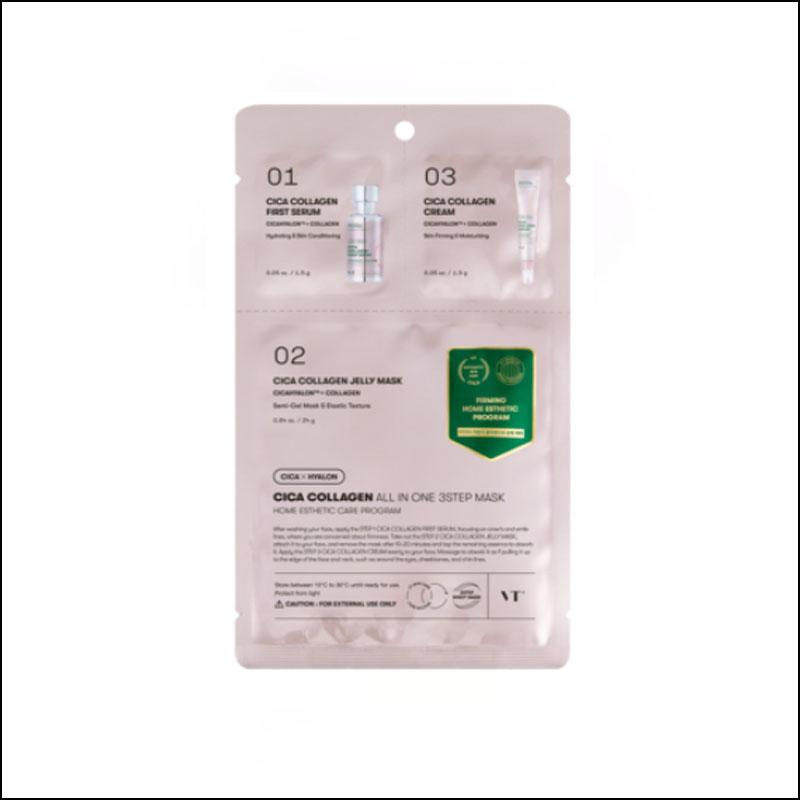 VT Cica Collagen All In One 3Step Mask (24g*7Sheets) / exp 2026.08.03