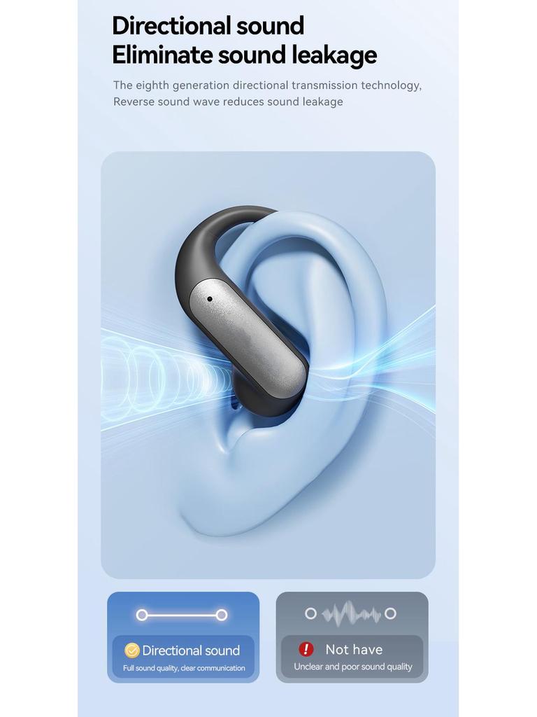 AI-Powered Sports Earhook Bluetooth Earbuds with Long Battery Life and Stylish Design