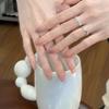 Ks Nail Art Wearable Nails Short Style 2026 New Model High-End Super Popular Cat Eye Handmade High-Quality Nude Color Stunning Nail Pieces