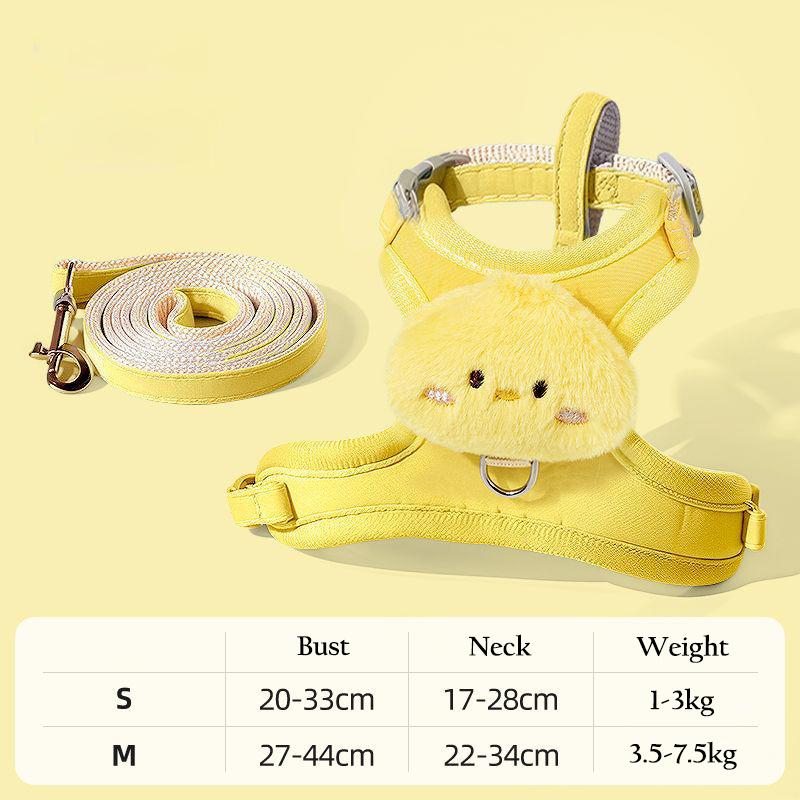 Escape-Proof Cat Harness with Leash - Cute Bear Design Lightweight Comfortable Pet Vest