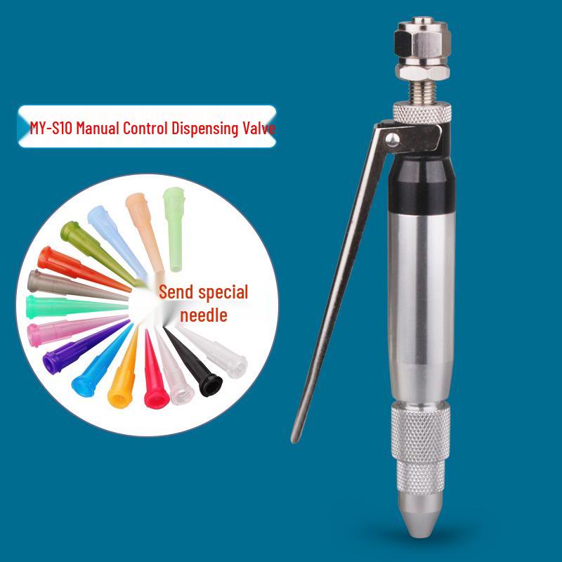 MYS10 Low Flow Single-Component Stainless Steel Dispensing Needle Valve Low Flow Manual Control Valve (Includes TT Needle)