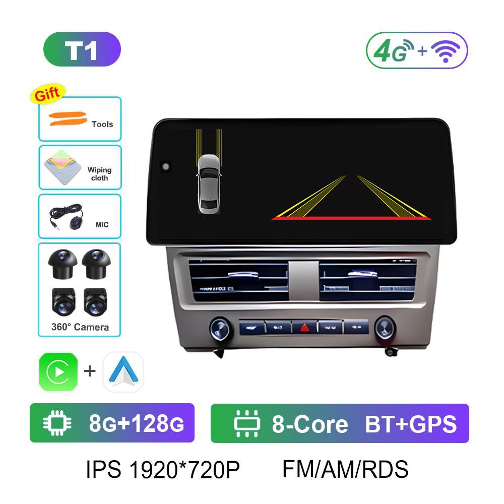12.3 inch Touch Screen Wireless Carplay for Nissan Tiida C11 2005 2006 2007 2008 - 2010 GPS Navigation Bluetooth Cooling fan 4G