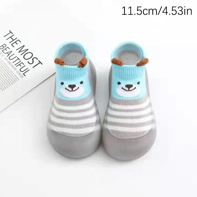 Weiche Baby-Kleinkindschuhe Baby-Kleinkindschuhe Bodensocken Schuhe Cartoon Kinder Rutschfeste Gummisohle Kleinkindschuhe Weich Gestrickt