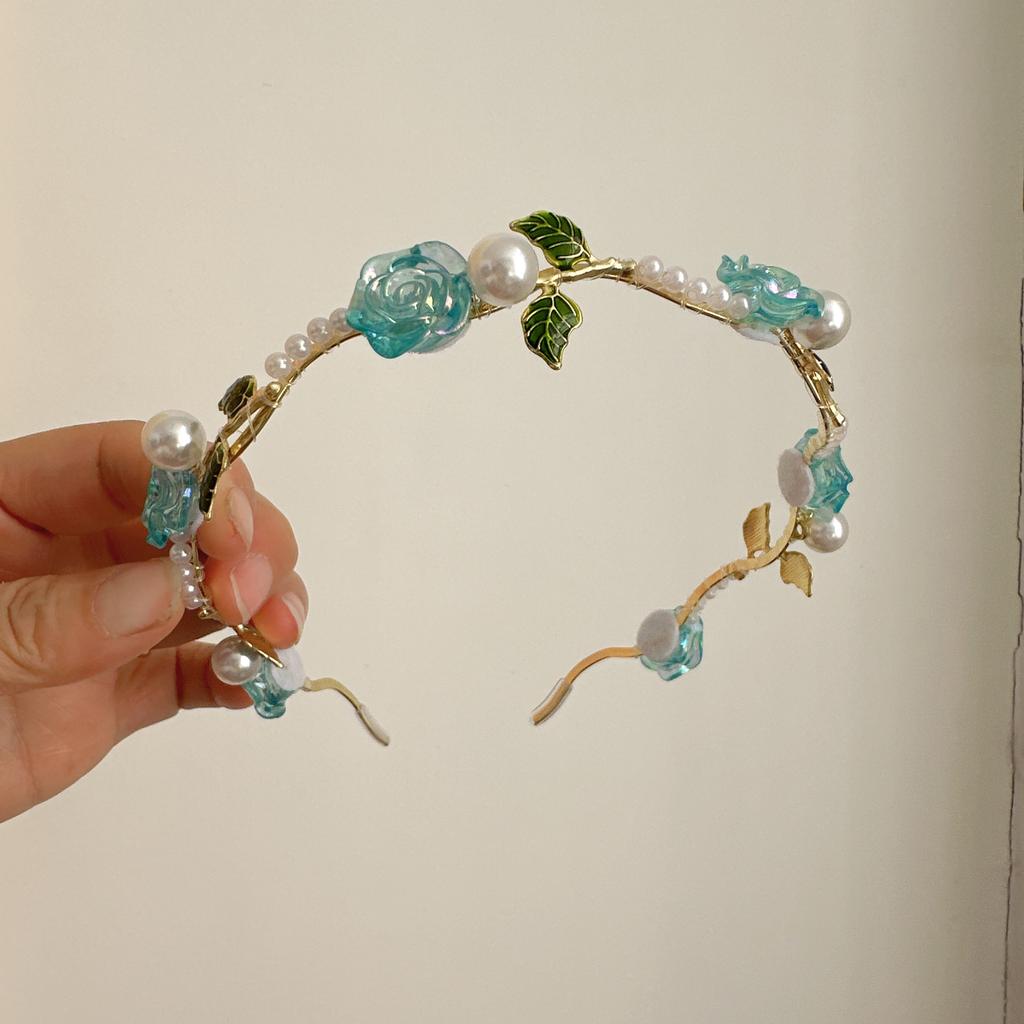 Korean Fashion Crystal Rhinestone Headband Elegant Headband Banquet Hair Hoop Suitable for Ladies Washing Face Headwear