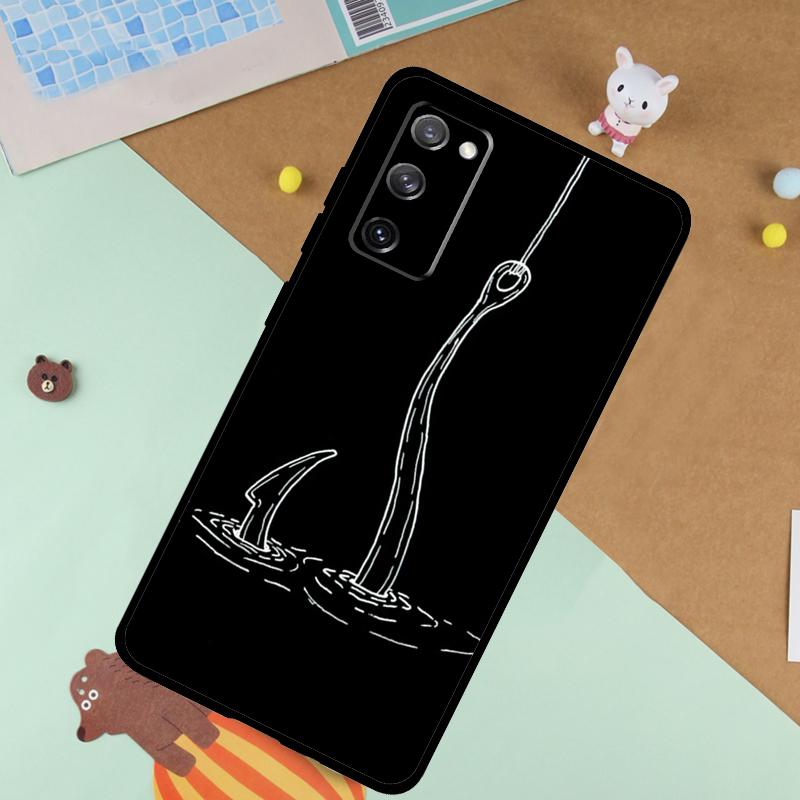 Fish Hook Fishing Soft Case For Samsung Galaxy S24 Ultra S9 S10 S20 S22 S23 Plus S21 FE S25 Ultra Funda Cover